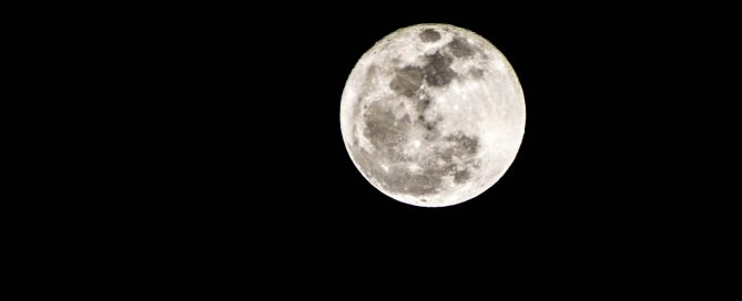 Moon on dark sky